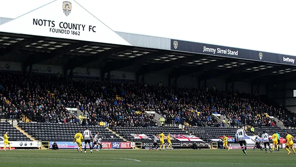 An image of Notts County Football Club and their Meadow Lane Stadium